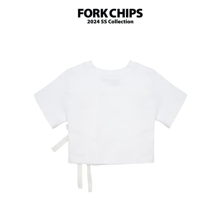 Fork Chips - Korean Children Fashion - #littlefashionista - Cross Ribbon Tee - 10