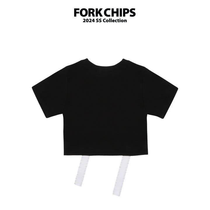 Fork Chips - Korean Children Fashion - #littlefashionista - Drop Ribbon Tee - 9