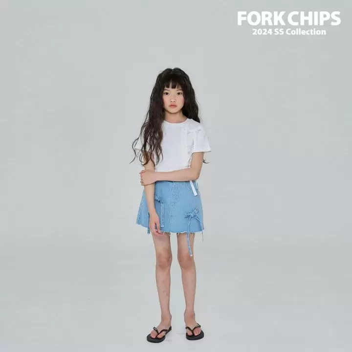 Fork Chips - Korean Children Fashion - #Kfashion4kids - Bunny Ribbon Skirt - 4