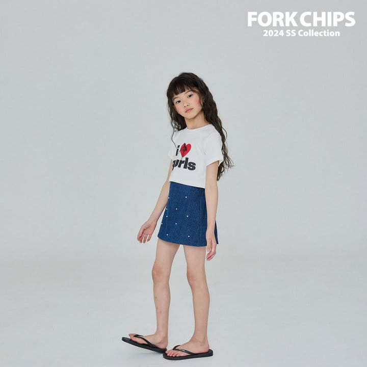 Fork Chips - Korean Children Fashion - #littlefashionista - Berry Pearl Skirt - 2