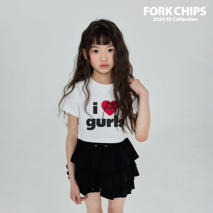 Fork Chips - Korean Children Fashion - #magicofchildhood - I Love Tee - 8