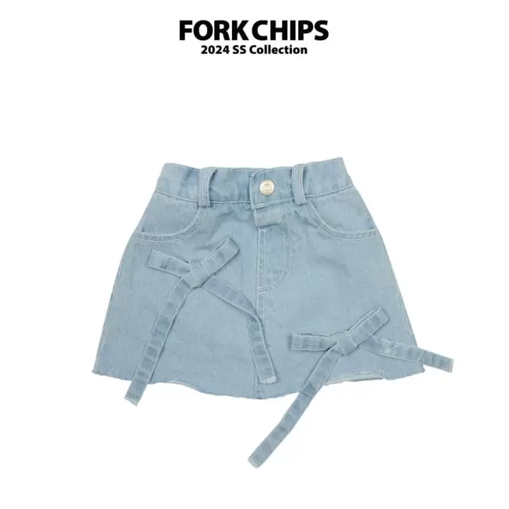 Fork Chips - Korean Children Fashion - #magicofchildhood - Bunny Ribbon Skirt - 5