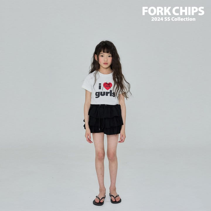 Fork Chips - Korean Children Fashion - #minifashionista - I Love Tee - 9