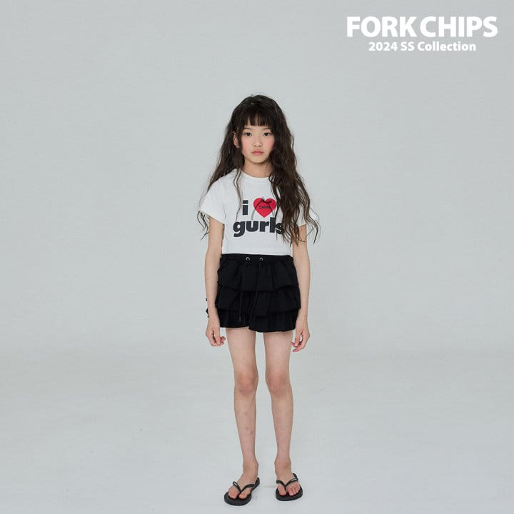 Fork Chips - Korean Children Fashion - #prettylittlegirls - I Love Tee - 10