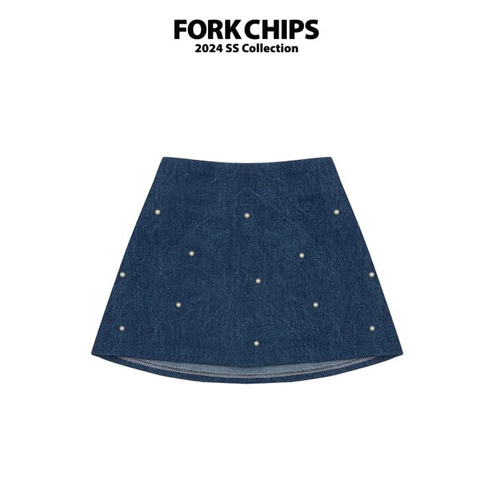 Fork Chips - Korean Children Fashion - #prettylittlegirls - Berry Pearl Skirt - 5