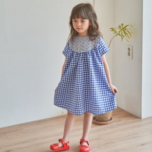 Green Tomato - Korean Children Fashion - #Kfashion4kids - Check One-Piece