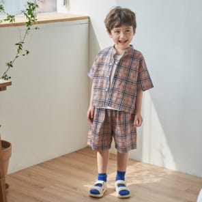 Green Tomato - Korean Children Fashion - #childofig - Check Shirt