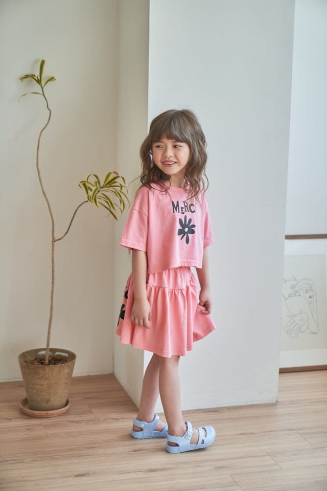 Green Tomato - Korean Children Fashion - #littlefashionista - Merci Skirt Top Bottom Set - 3