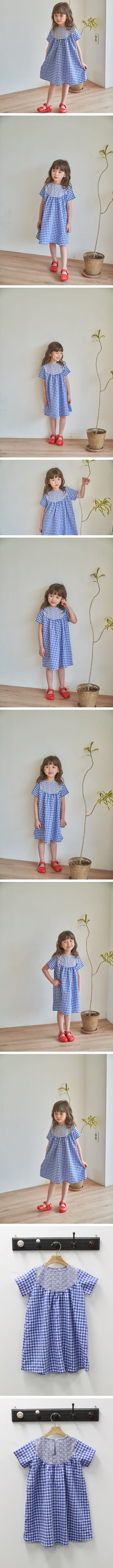 Green Tomato - Korean Children Fashion - #littlefashionista - Check One-Piece - 2