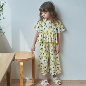 Green Tomato - Korean Children Fashion - #littlefashionista - Lemon Top Bottom Set