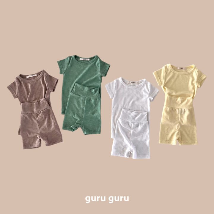 Guru Guru - Korean Baby Fashion - #babyboutiqueclothing - Refrigerator Top Bottom Set