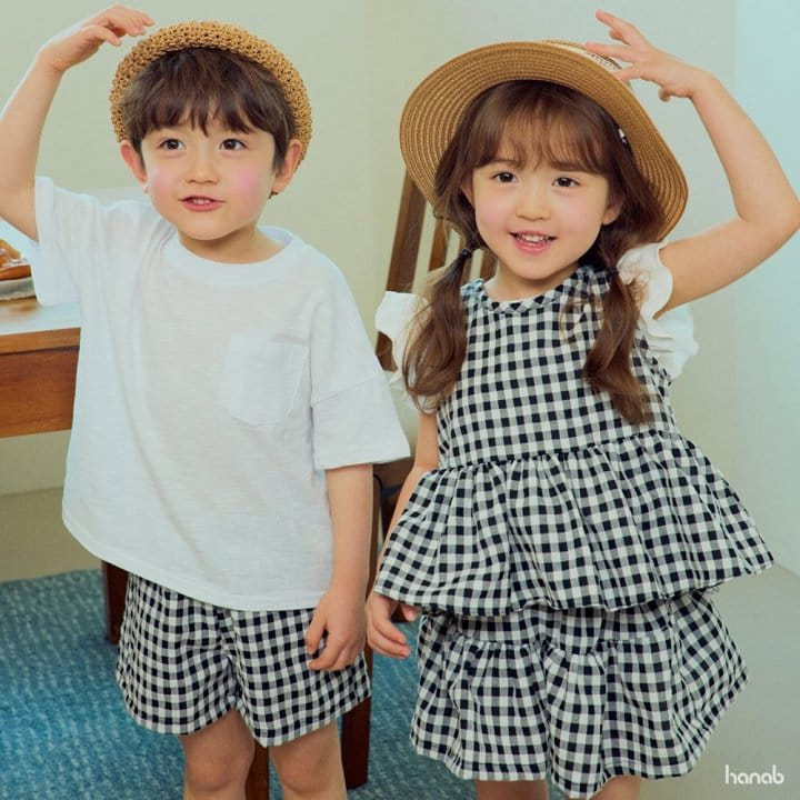 Hanab - Korean Children Fashion - #discoveringself - Cool Check Top Bottom Set