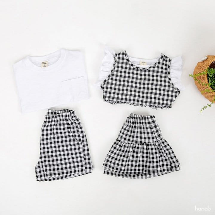 Hanab - Korean Children Fashion - #minifashionista - Cool Check Top Bottom Set - 9