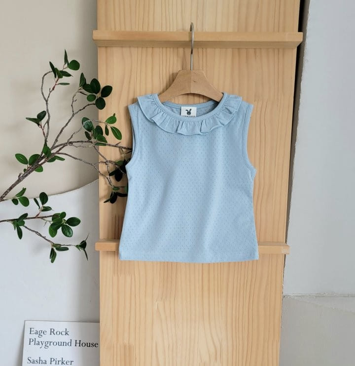 Hanacoco - Korean Children Fashion - #childofig - Frill Sleeveless Tee - 9