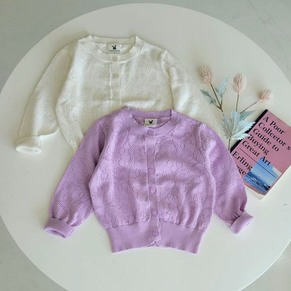 Hanacoco - Korean Children Fashion - #discoveringself - Eyelet Cardigan