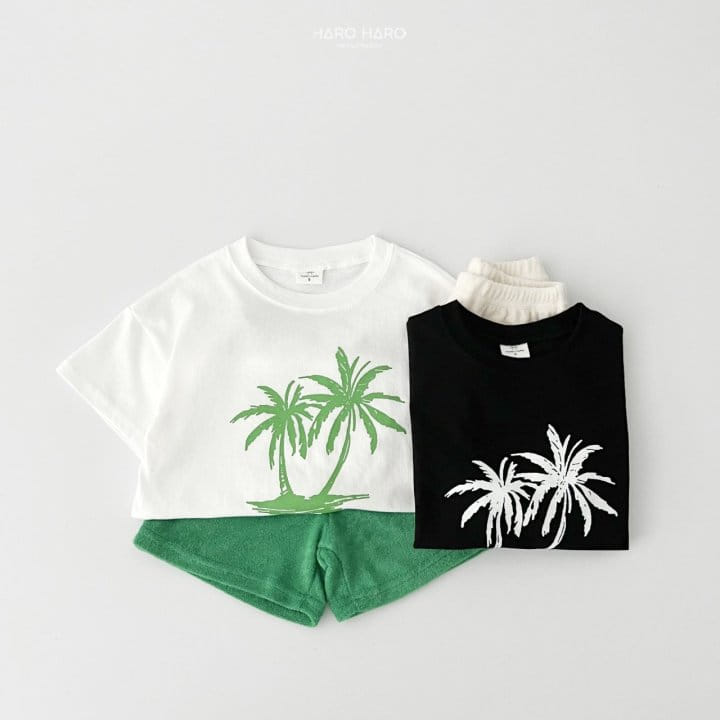 Haro Haro - Korean Children Fashion - #childofig - Palm Short Sleeve Top Bottom Set - 5