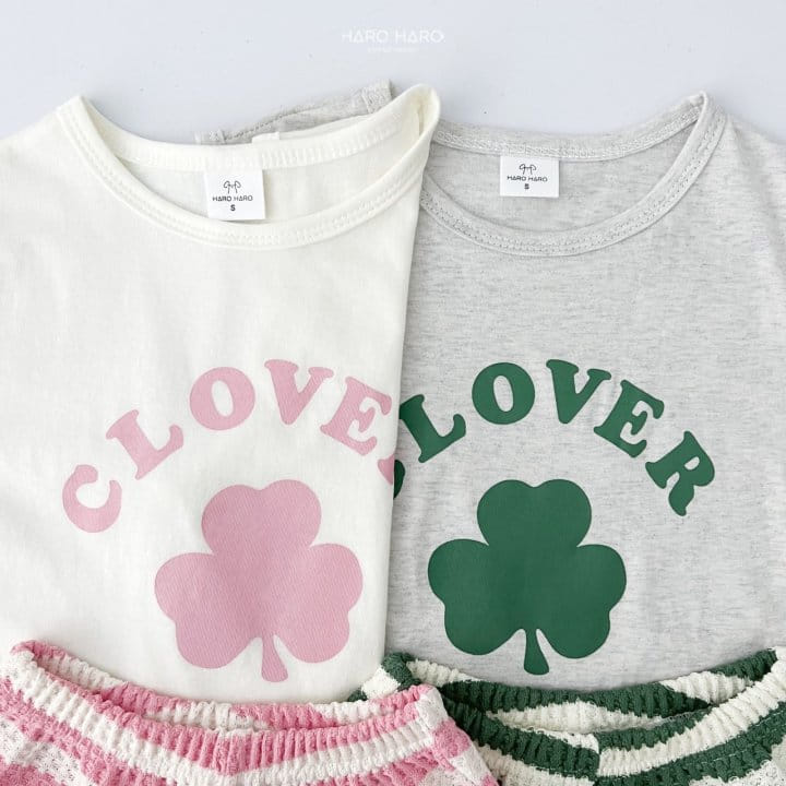 Haro Haro - Korean Children Fashion - #childofig - Clover Sleeveless Top Bottom Set - 4