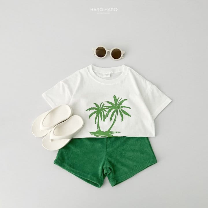 Haro Haro - Korean Children Fashion - #discoveringself - Palm Short Sleeve Top Bottom Set - 9