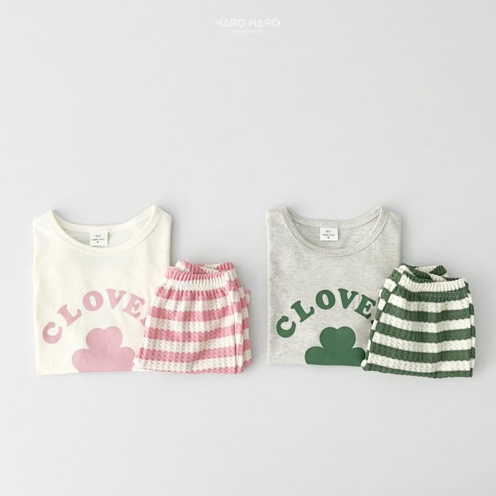 Haro Haro - Korean Children Fashion - #discoveringself - Clover Sleeveless Top Bottom Set - 6