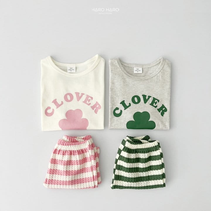 Haro Haro - Korean Children Fashion - #fashionkids - Clover Sleeveless Top Bottom Set - 7