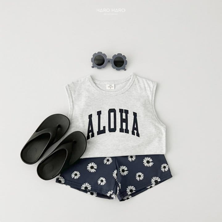 Haro Haro - Korean Children Fashion - #kidsshorts - Aloha Sleeveless Top Bottom Set - 9