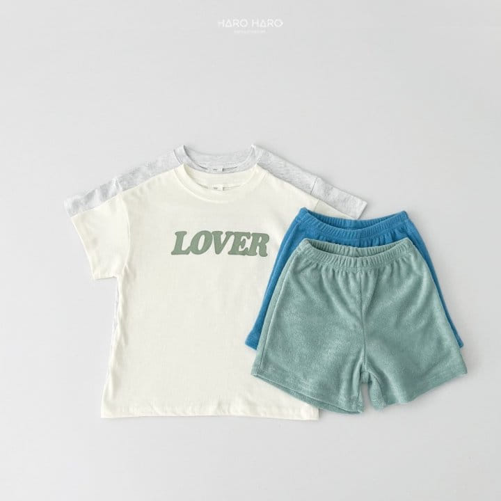 Haro Haro - Korean Children Fashion - #magicofchildhood - Lover Short Sleeve Top Bottom Set