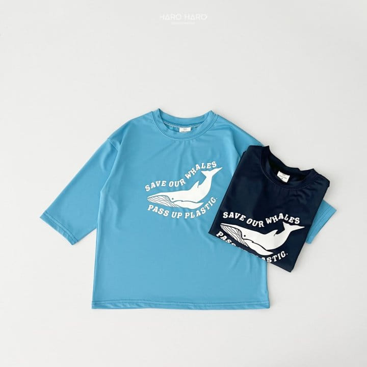 Haro Haro - Korean Children Fashion - #minifashionista - Whale Long Sleeve Rash Guard  - 5