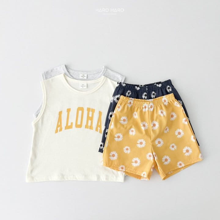 Haro Haro - Korean Children Fashion - #minifashionista - Aloha Sleeveless Top Bottom Set