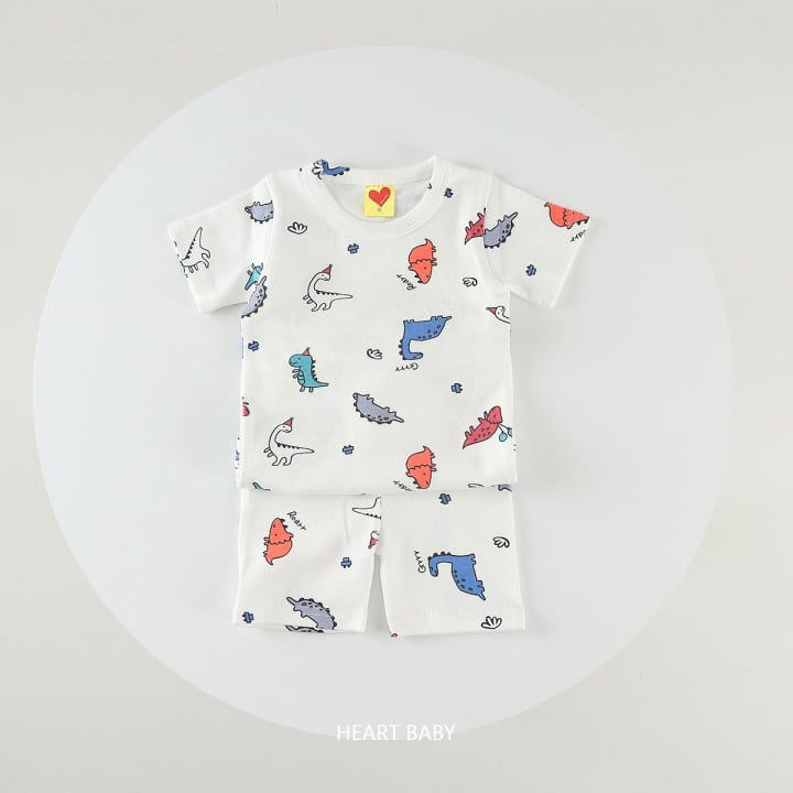 Heart Baby - Korean Children Fashion - #childofig - Dino Short Sleeve Easy Wear - 7