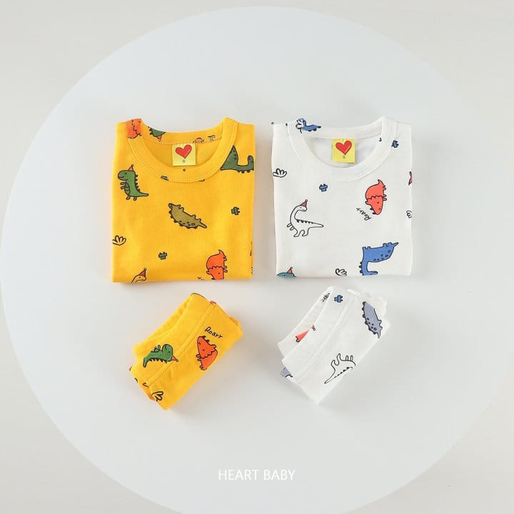 Heart Baby - Korean Children Fashion - #magicofchildhood - Dino Short Sleeve Easy Wear - 3