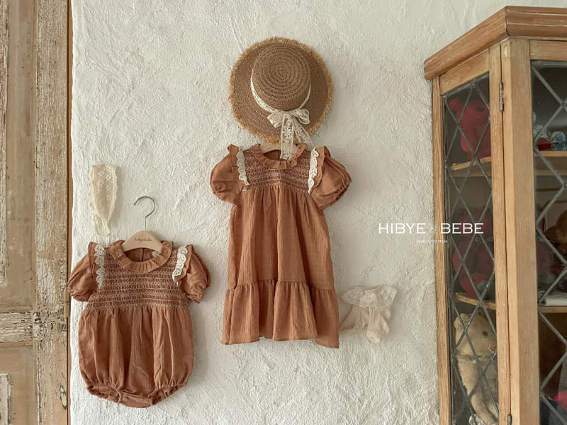 Hi Byebebe - Korean Baby Fashion - #babyootd - Beni Smocking One-Piece - 5