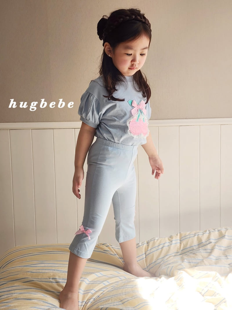 Hug Bebe - Korean Children Fashion - #Kfashion4kids - Ribbon Cherry Puff Tee - 3