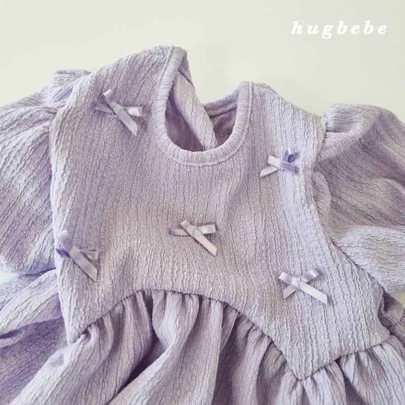 Hug Bebe - Korean Children Fashion - #Kfashion4kids - Love You Ribbon Puff Top Bottom Set - 9