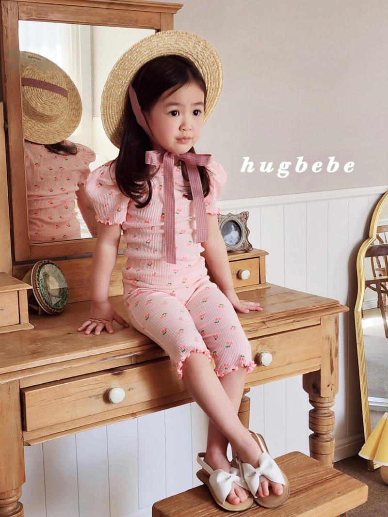 Hug Bebe - Korean Children Fashion - #prettylittlegirls - Cherry Day Cropped Pants - 4