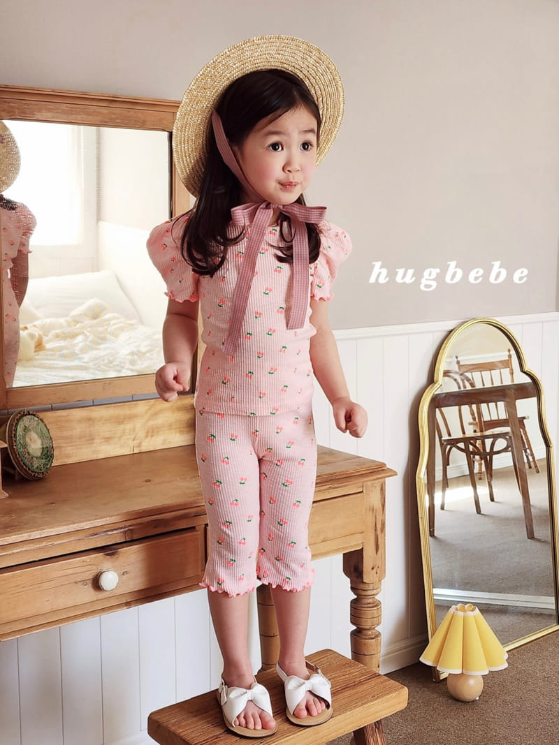 Hug Bebe - Korean Children Fashion - #childofig - Cherry Day Puff Tee