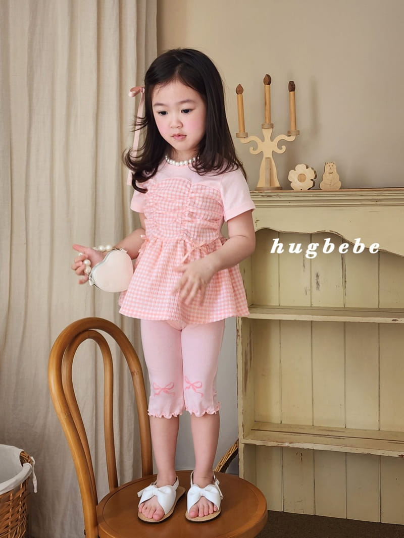 Hug Bebe - Korean Children Fashion - #childofig - Alice Ribbon Check Blouse