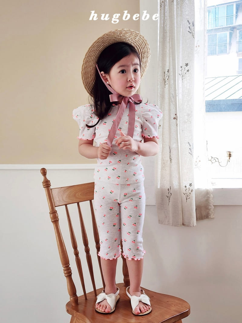 Hug Bebe - Korean Children Fashion - #childrensboutique - Cherry Day Cropped Pants - 6