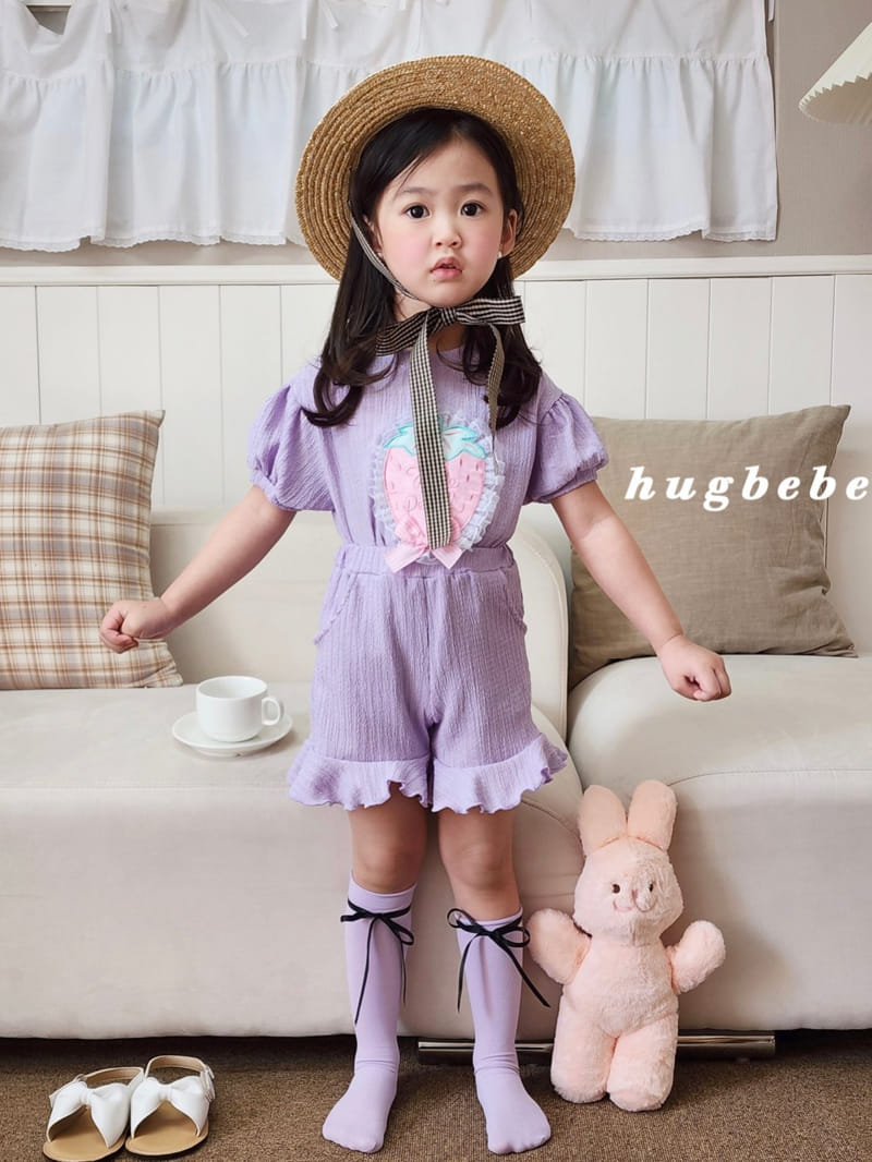 Hug Bebe - Korean Children Fashion - #childofig - Pink Berry Puff Tee - 4