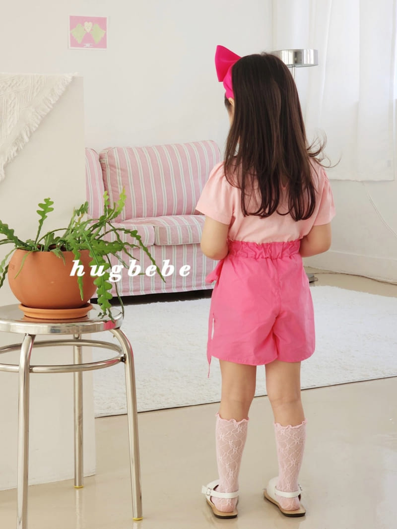 Hug Bebe - Korean Children Fashion - #childofig - Ribbon Tice Callop Pants - 4