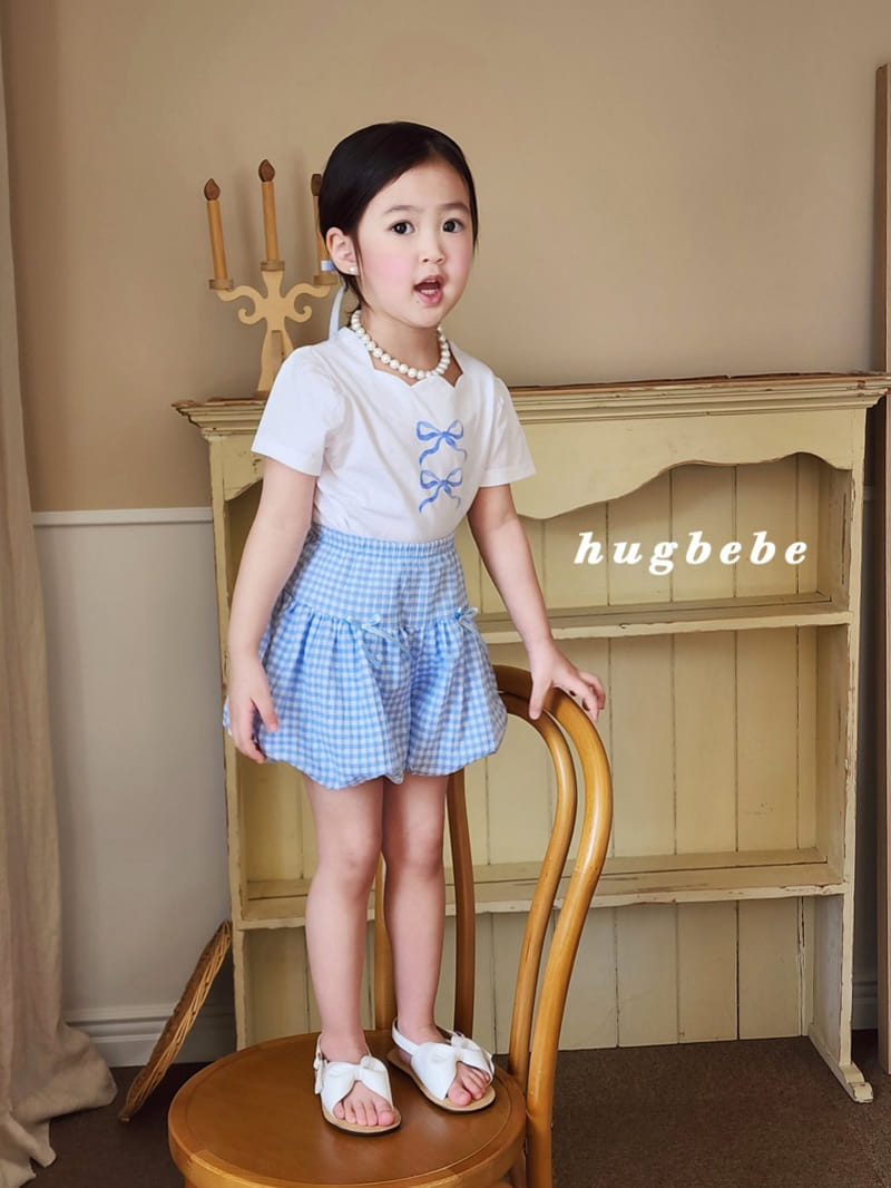 Hug Bebe - Korean Children Fashion - #childrensboutique - Ribbon Check Pumpkin Pants - 3