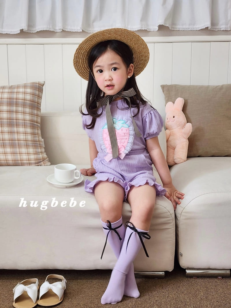 Hug Bebe - Korean Children Fashion - #designkidswear - Pink Berry Puff Tee - 5