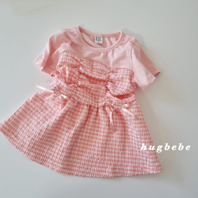 Hug Bebe - Korean Children Fashion - #designkidswear - Alice Ribbon Check Blouse - 3