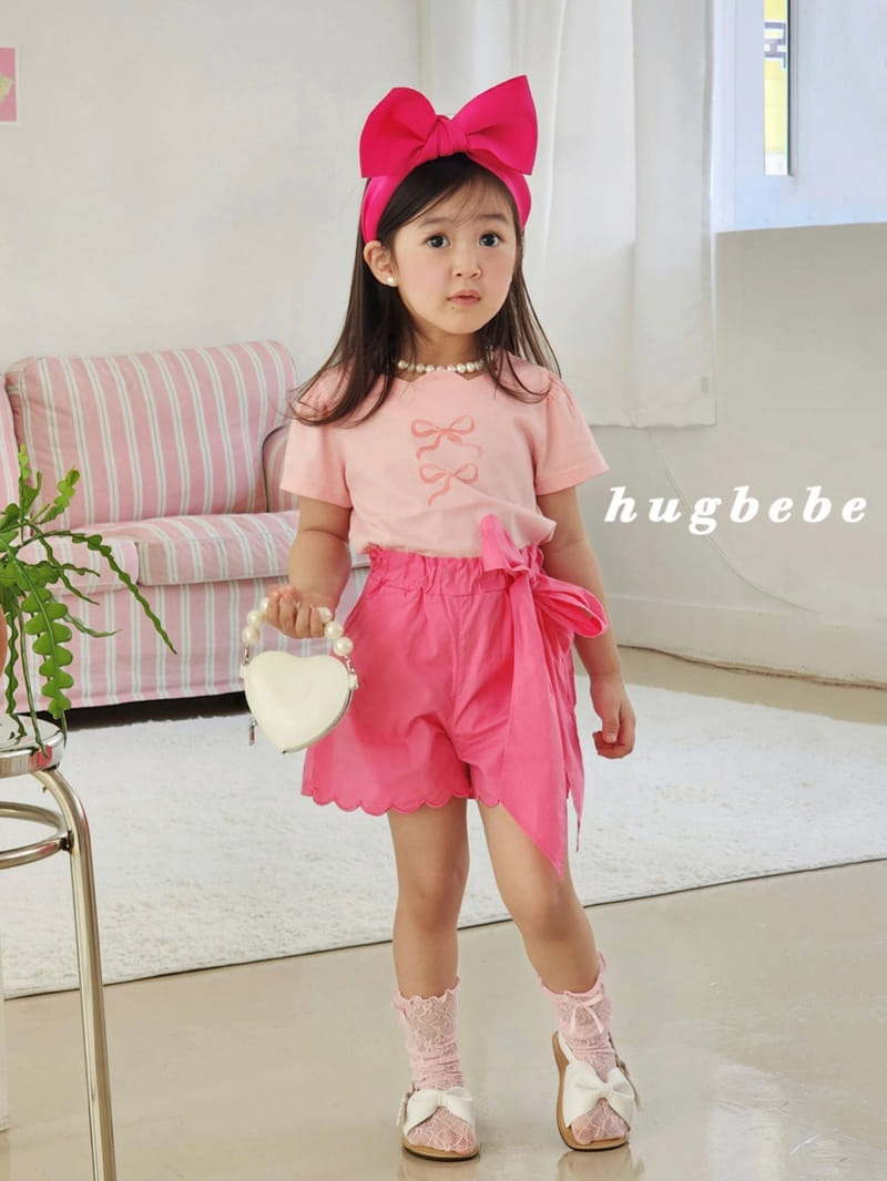 Hug Bebe - Korean Children Fashion - #designkidswear - Ribbon Tice Callop Pants - 5