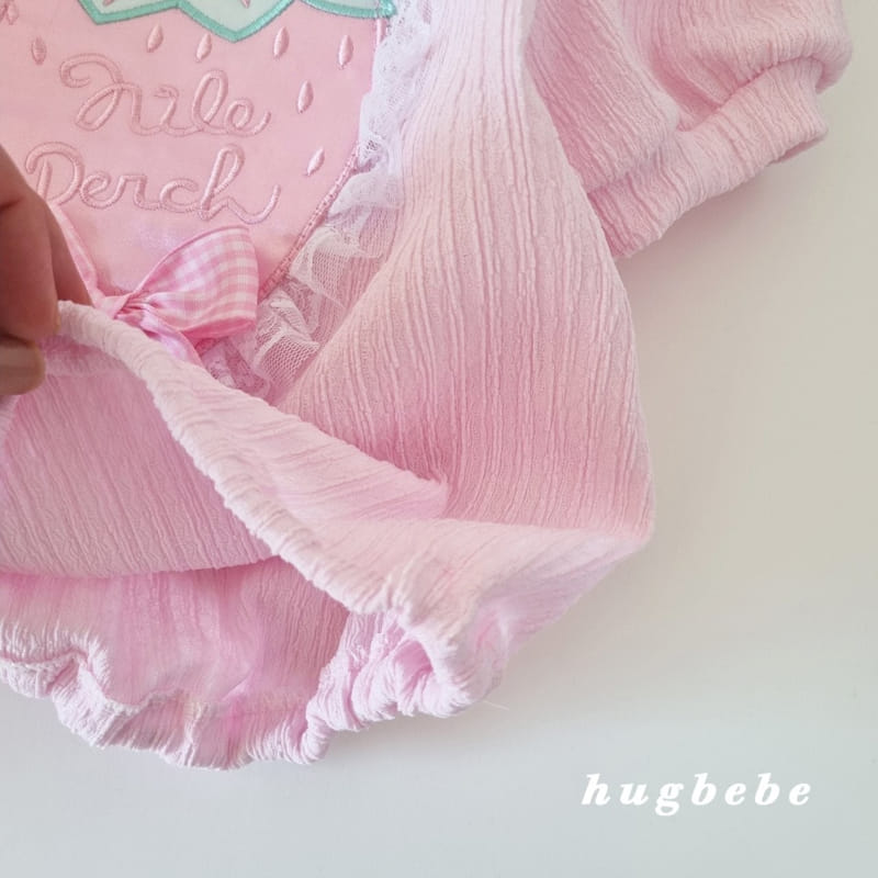 Hug Bebe - Korean Children Fashion - #discoveringself - Pink Berry Puff Tee - 6