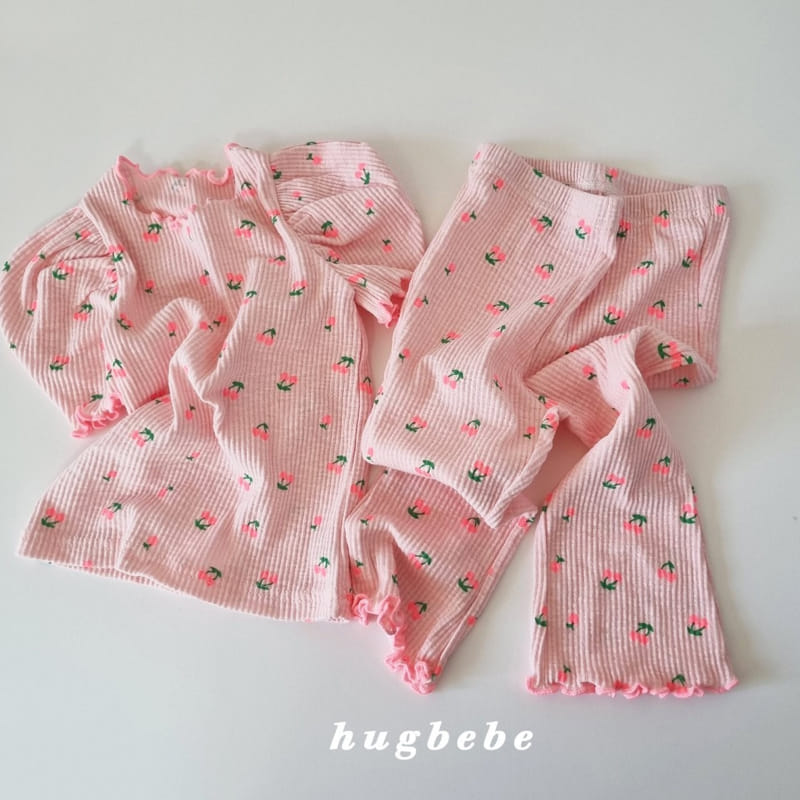 Hug Bebe - Korean Children Fashion - #discoveringself - Cherry Day Puff Tee - 5