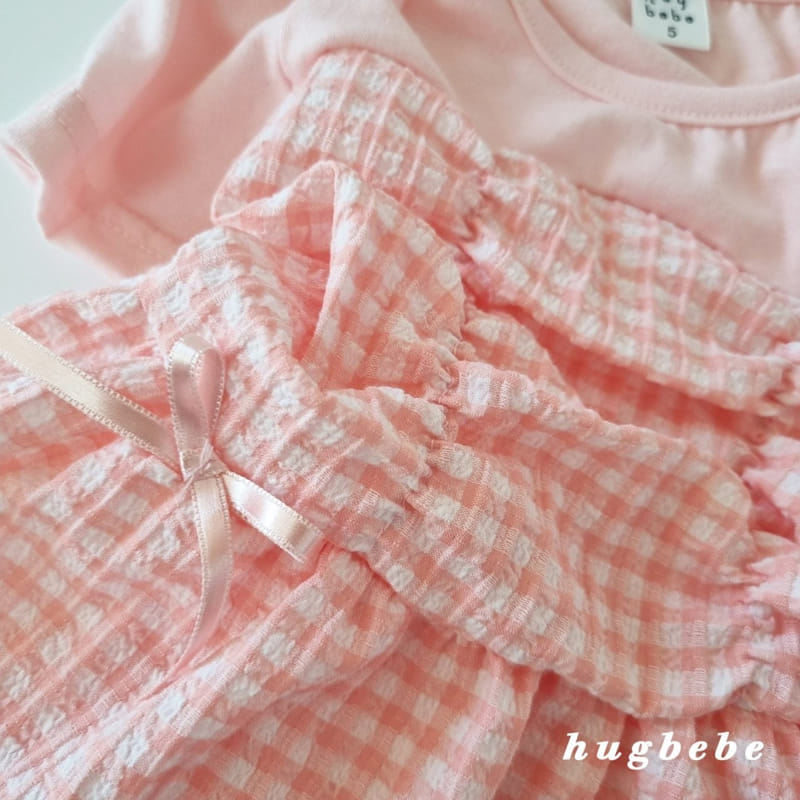 Hug Bebe - Korean Children Fashion - #designkidswear - Alice Ribbon Check Blouse - 4