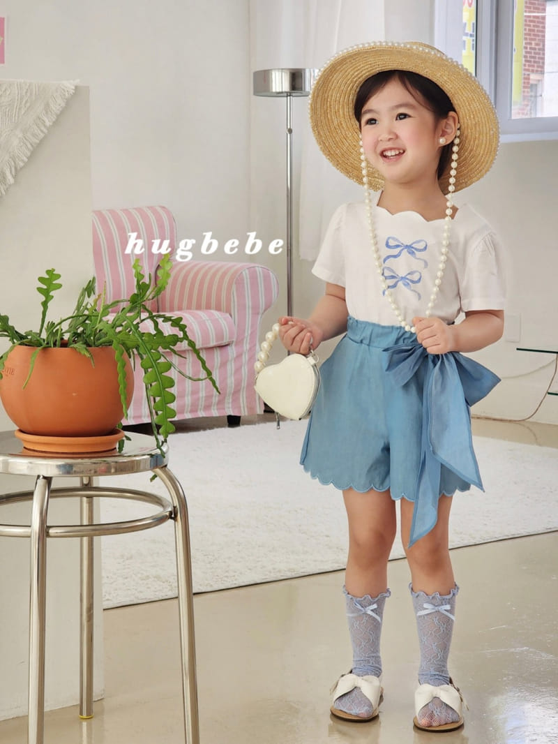 Hug Bebe - Korean Children Fashion - #discoveringself - Ribbon Tice Callop Pants - 6