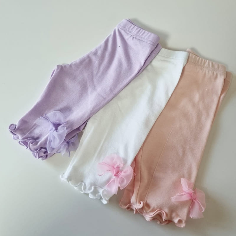 Hug Bebe - Korean Children Fashion - #discoveringself - Nobang Ribbon Leggings