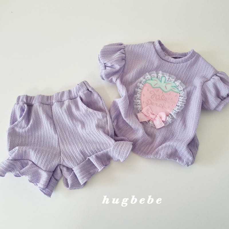 Hug Bebe - Korean Children Fashion - #fashionkids - Pink Berry Puff Tee - 7