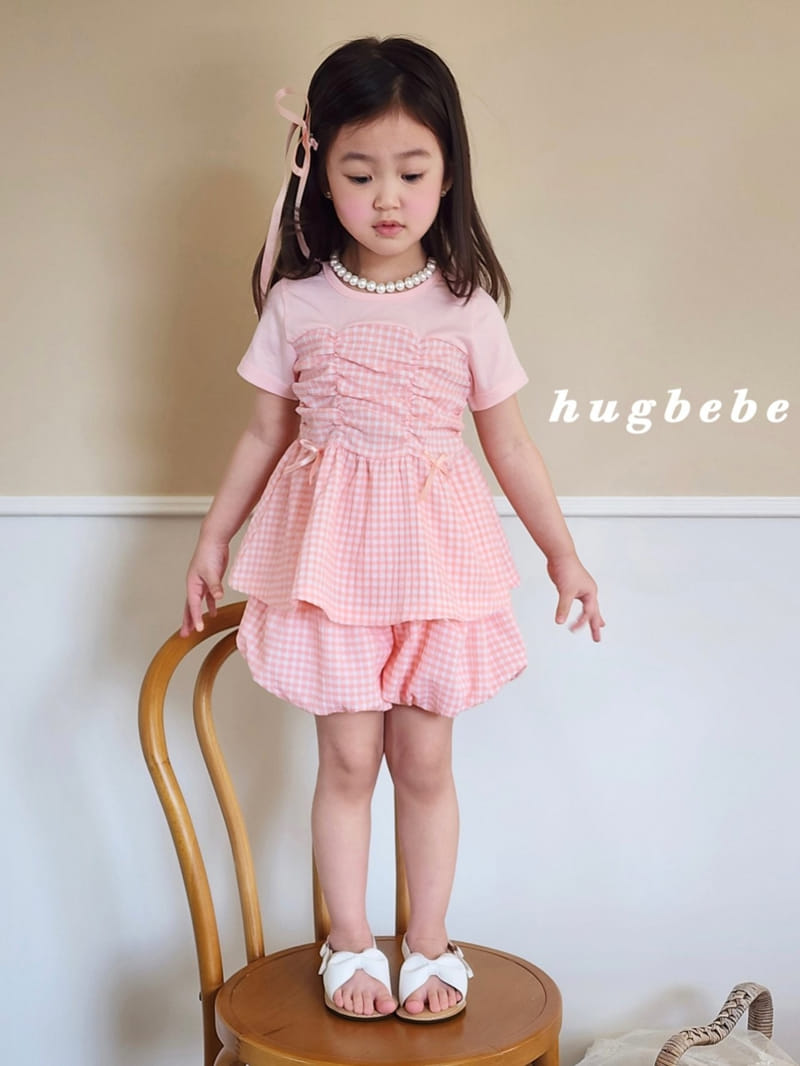 Hug Bebe - Korean Children Fashion - #fashionkids - Ribbon Check Pumpkin Pants - 6